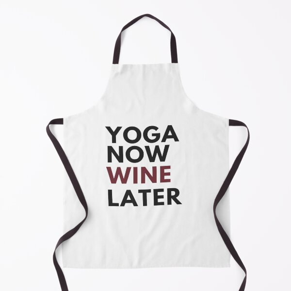Item preview, Yoga now Wine Later for yoga and wine lovers designed and sold by Giovanni's Brown Quotes.