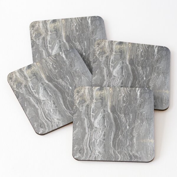Item preview, Gray and silver streaks marble print designed and sold by HadeeeeL.