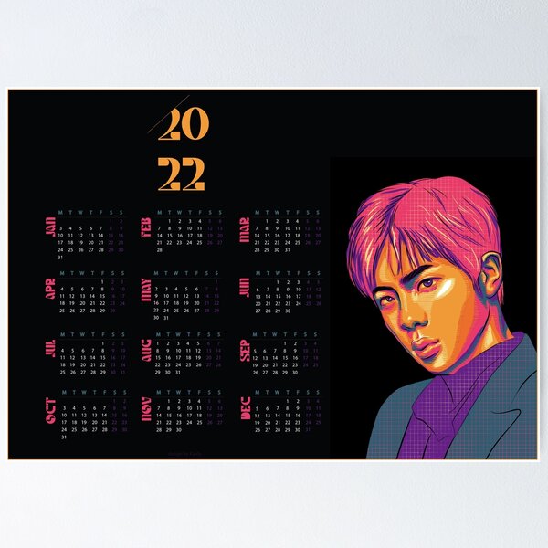 Item preview, 2022 new year calendar BTS designed and sold by Kairly-Tun.