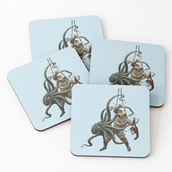 Item preview, Vintage Helmet Diver with a Lobster and an Octopus URM designed and sold by urmaddad.