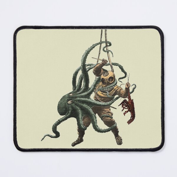 Item preview, Vintage Helmet Diver with a Lobster and an Octopus URM designed and sold by urmaddad.