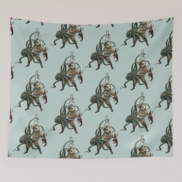 Item preview, Vintage Helmet Diver with a Lobster and an Octopus URM designed and sold by urmaddad.