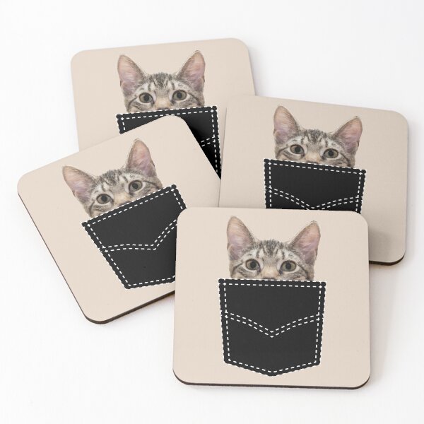 Item preview, Cat in pocket - Cat in the pocket - Funny cats designed and sold by Alice-Elgawi.