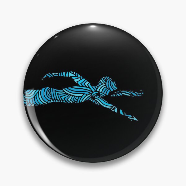 Item preview, Freestyle Swimmer with Creative Blue Wave Design Gift designed and sold by swimarts.