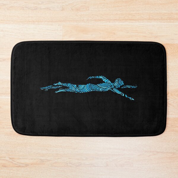 Item preview, Freestyle Swimmer with Creative Blue Wave Design Gift designed and sold by swimarts.