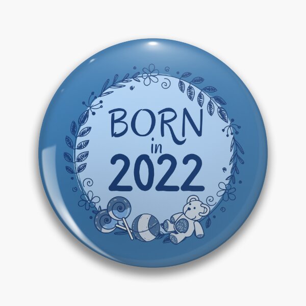 Aperçu de l'œuvre Né en 2022 garçon bleu créée et vendue par Monkeywell.