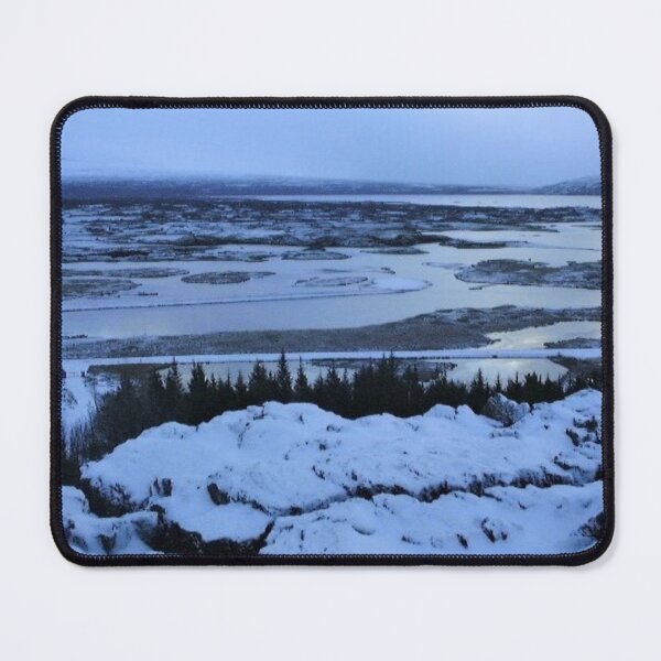 Item preview, Frozen wetlands and winter sun-icelandic terrain designed and sold by 1andydesign.
