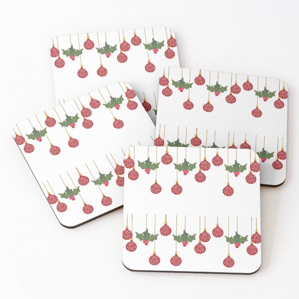 Item preview, Red Christmas Ornaments Pattern  designed and sold by whereisOlga_.