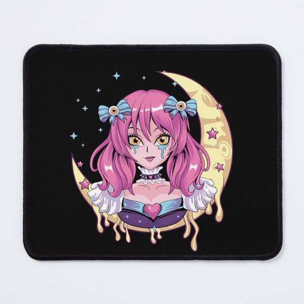 Pastel Goth Anime Girl Vaporwave Sad Anime Girl Aesthetic Mouse Pad