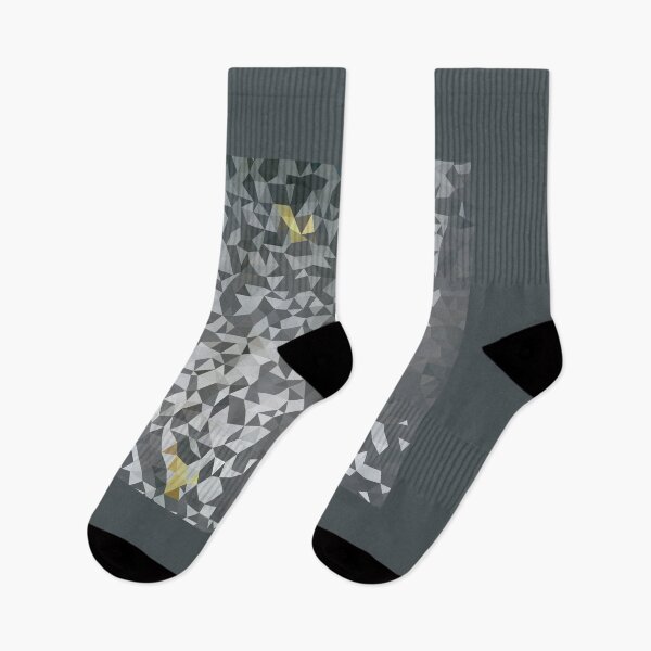 Item preview, Low-poly polygon pattern abstract gray and gold colored in the dirt - dirt look on a blue-gray background designed and sold by pa02-designs.