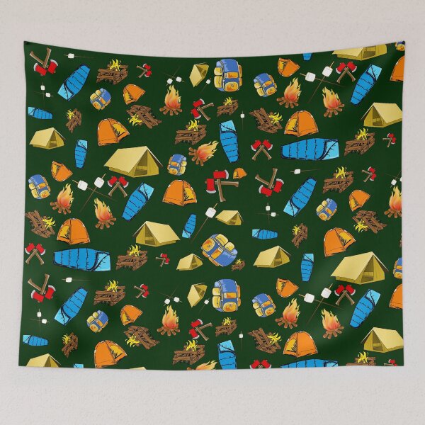 Item preview, Camping Collectibles Pattern designed and sold by Shounenbat.