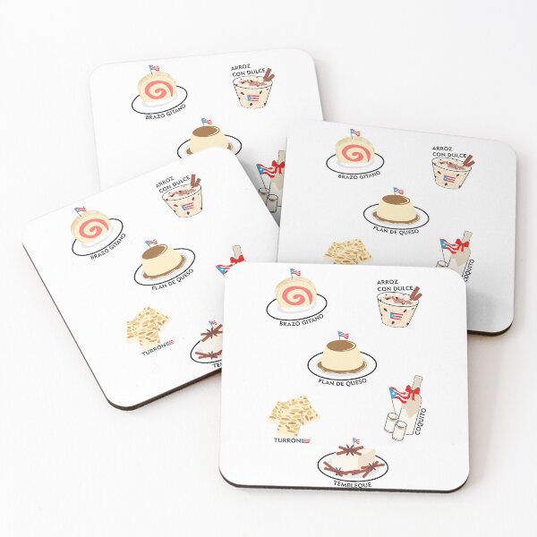 Item preview, Desserts Puerto Rico Christmas Flag Names Coquito Flan Tembleque Nougat Rice Pudding Swiss Roll designed and sold by byDarling.