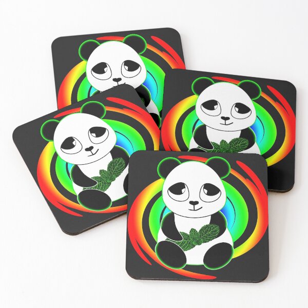 Item preview, cute animal friendly panda is sitting on a rainbow designed and sold by vilma3000.
