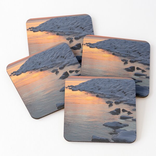 Item preview, Cold and Hot - Colorful Sunrise on the Lake designed and sold by Georgia Mizuleva.