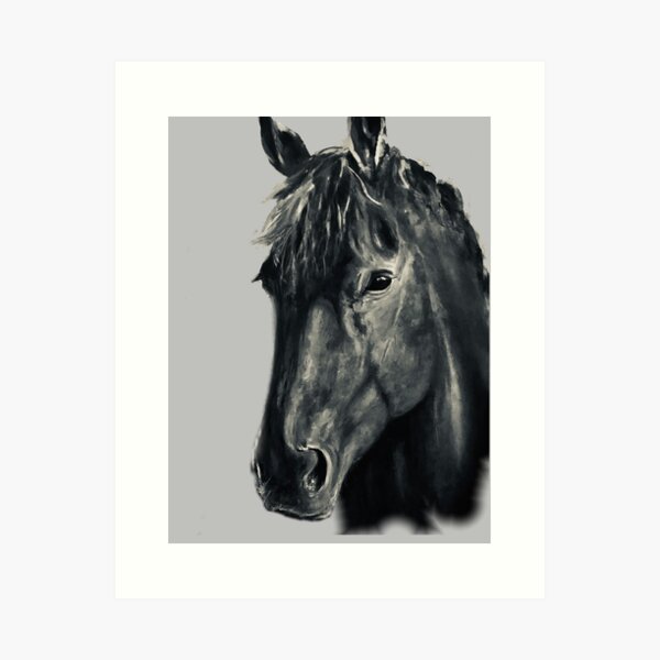 Item preview, Horse portrait painting print  designed and sold by BethSaltArt.