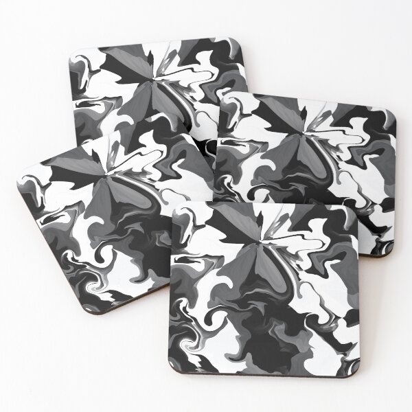 Item preview, Black and white Florets designed and sold by bonmots.