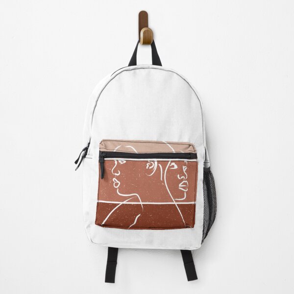Item preview, Terracotta women silhouette with textured square backgroung illustration designed and sold by Sulcos.