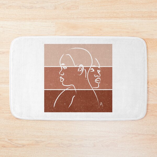 Item preview, Terracotta women silhouette with textured square backgroung illustration designed and sold by Sulcos.