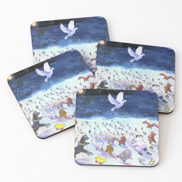 Item preview, Magical night woodland creatures figure skate, after the people are gone designed and sold by ByCAP.