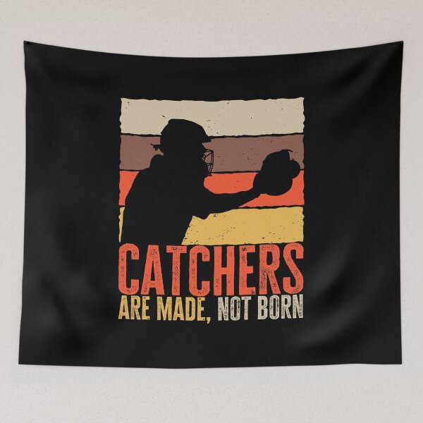 Item preview, Catchers Are Made, Not Born. Funny Retro Vintage Baseball Player, Gift for Catcher designed and sold by AS-Shirts.
