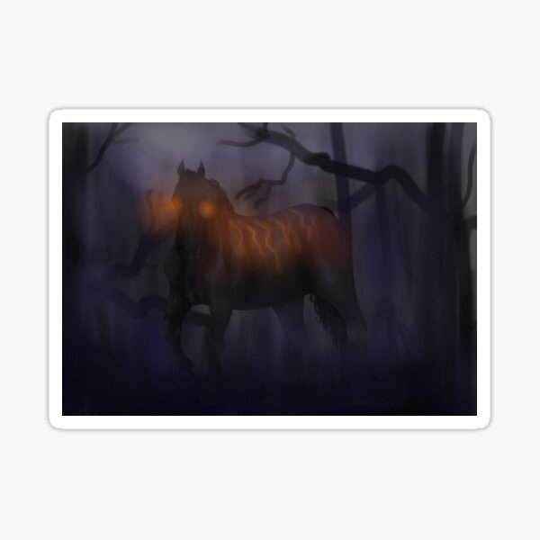 Item preview, Halloween Horse coming through the Mist designed and sold by Practically Simple Studios.
