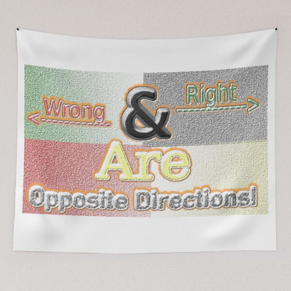 Item preview,  "Right And Wrong Directions". Buy Now designed and sold by Health And Fitness Posts e-Store.