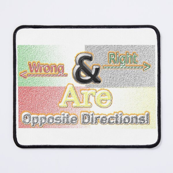 Item preview, "Right And Wrong Directions". Buy Now designed and sold by Health And Fitness Posts e-Store.