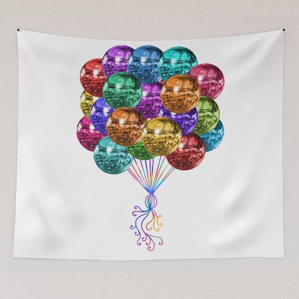 Item preview, Festive Funky Rainbow Disco Ball Balloons designed and sold by Deborah Camp.