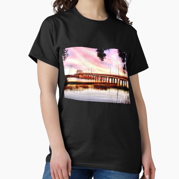 Item preview, Richard Woods Memorial Bridge in Beaufort at Sunset designed and sold by SeaChangeDesign.