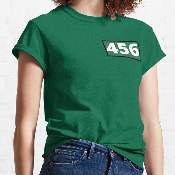 Squid Game Player Number Patch T-Shirt Inspired Logo Korean 456