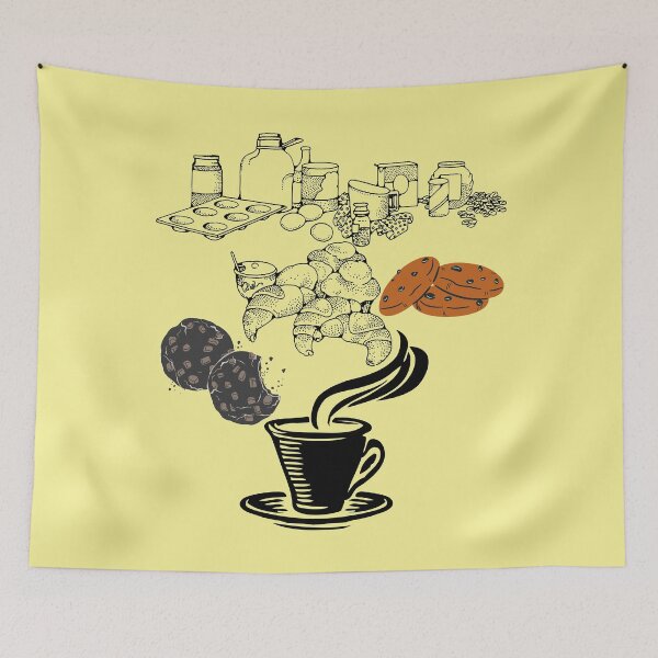 Item preview, Pastries and Cookies with a Cup of Coffee designed and sold by DreamClock.