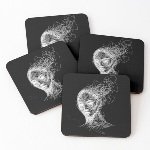 Item preview, Tangled thoughts in black designed and sold by Blacklinesw9.