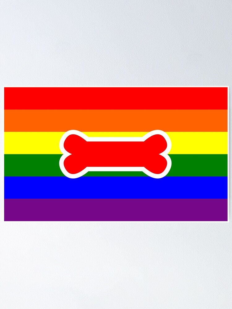 "Rainbow Pup Pride Flag" Poster for Sale by tailspace Redbubble