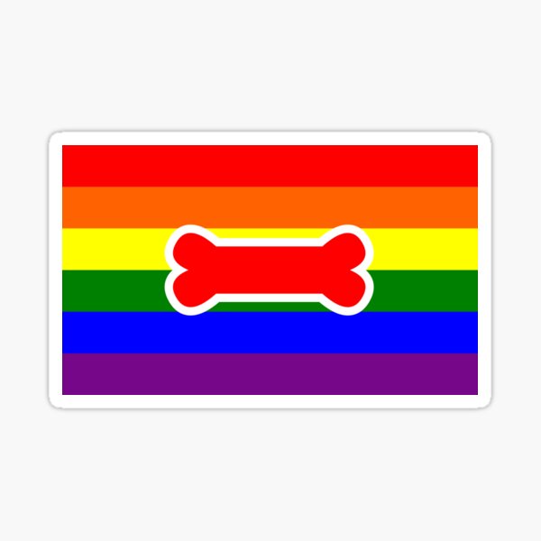 Rainbow Pup Pride Flag Sticker