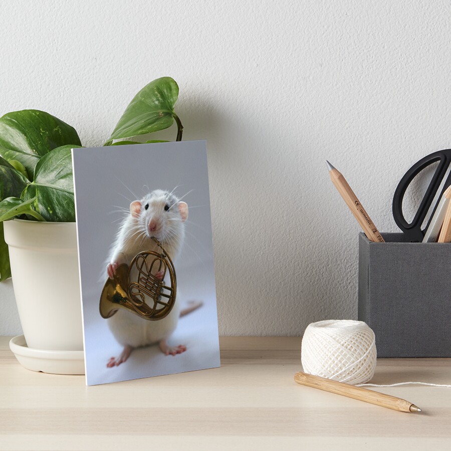 French horn. Art Board Print