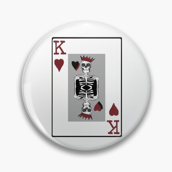 Item preview, King of Hearts Skull Card  designed and sold by lucaitlin17.