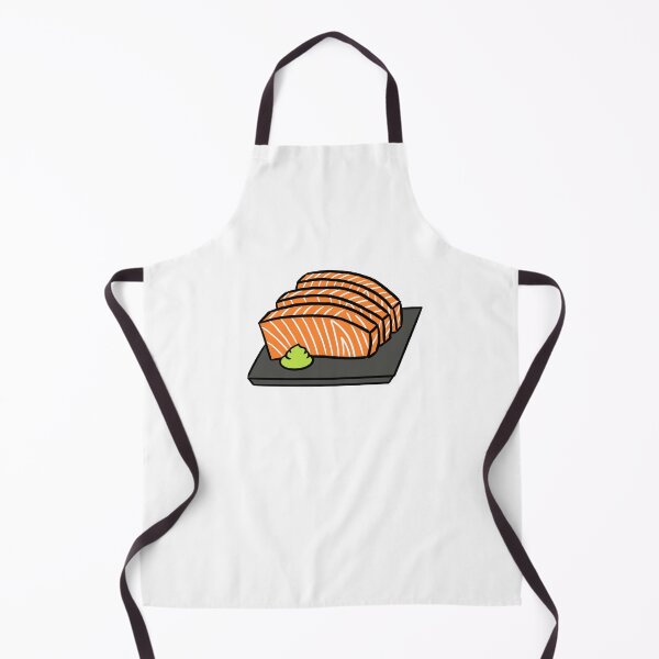 Item preview, Salmon Sashimi and Wasabi on a Plate designed and sold by bonniemamadraws.