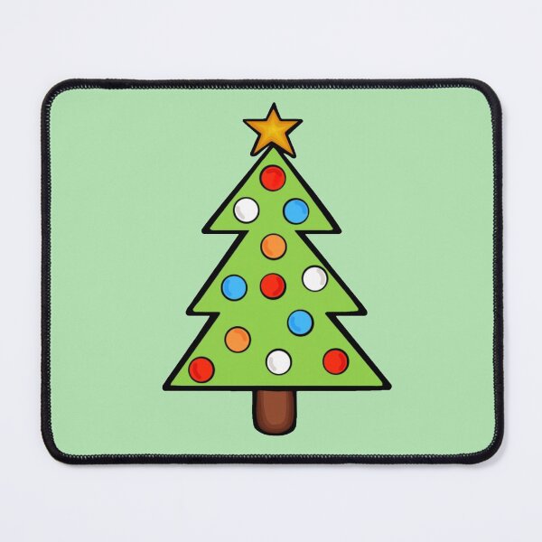 Item preview, Minimalistic Green Christmas Tree With Colorful Ornaments designed and sold by Barolina.