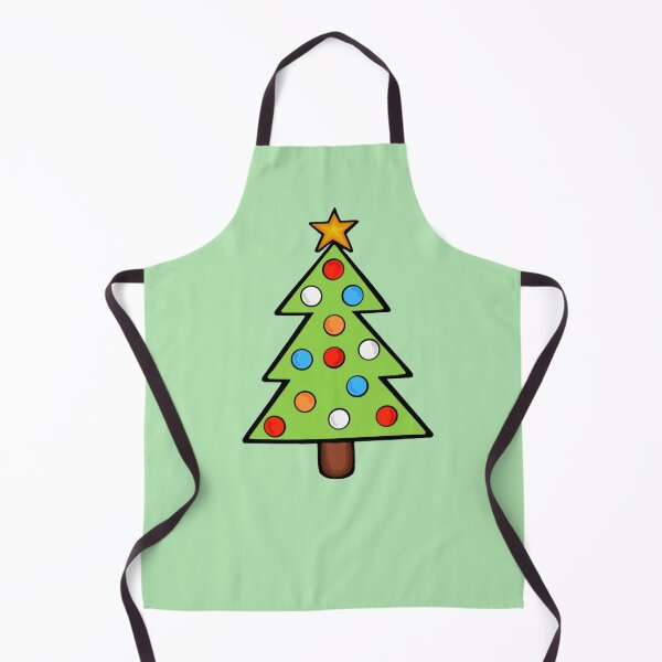 Item preview, Minimalistic Green Christmas Tree With Colorful Ornaments designed and sold by Barolina.