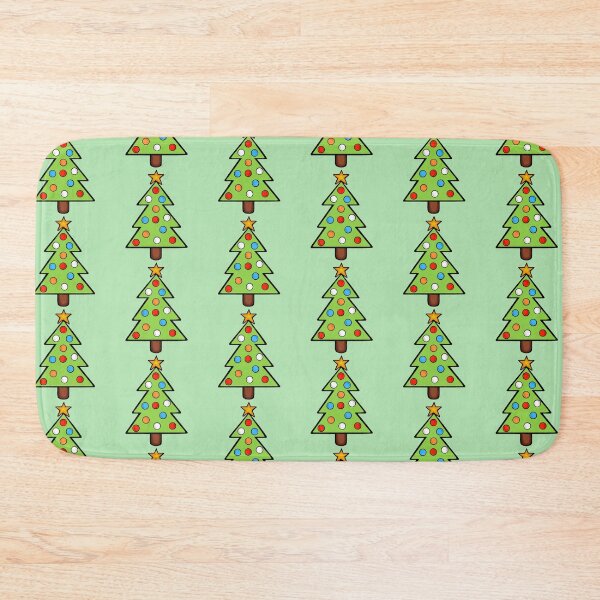 Item preview, Minimalistic Green Christmas Tree With Colorful Ornaments designed and sold by Barolina.