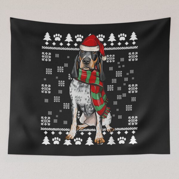 Item preview, Bluetick Coonhound Dog Santa Hat Xmas designed and sold by StarcyWol.
