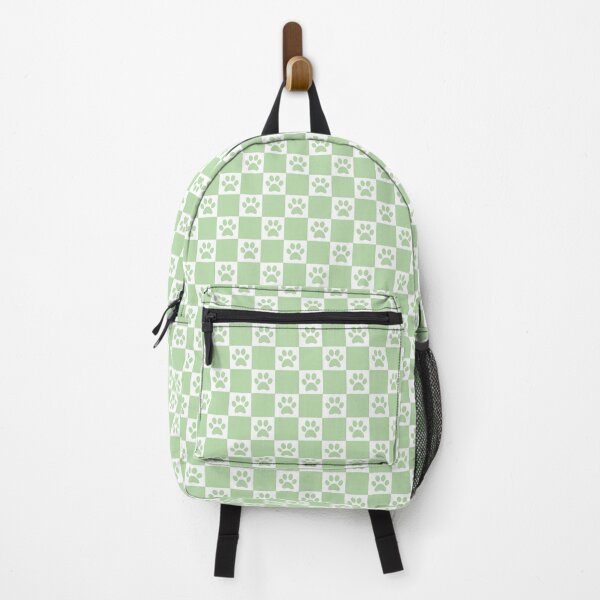 Item preview, Checkered pastel green and white dog paw print pattern | Cute Gifts for dog mom, dog dad, dog lover and dog owner  designed and sold by Violet Treasures.