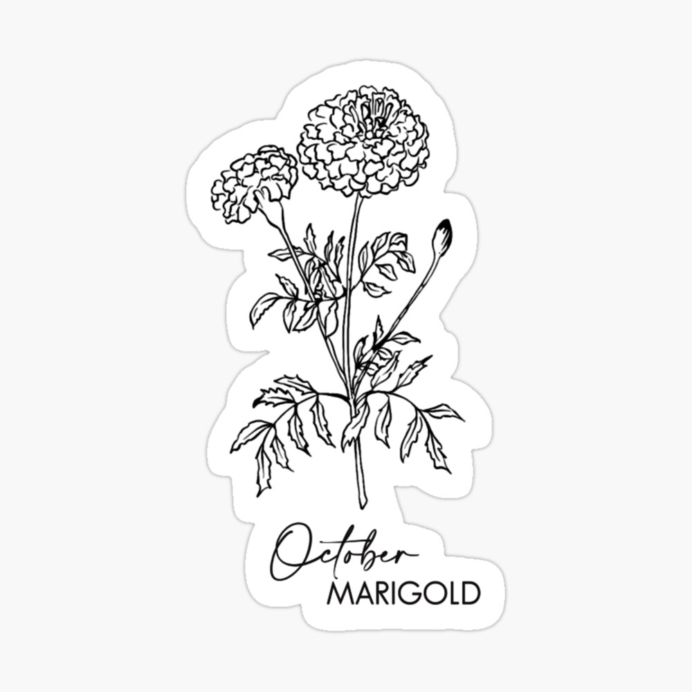 19 Marigold Flower Tattoo Ideas For Anyone With an October Birthday  Birth  flower tattoos Birth flowers October birth flowers