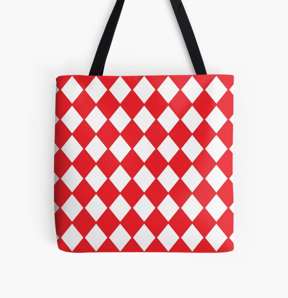 Decorative Red And White pattern decor - Contemporary All Over Print Tote Bag