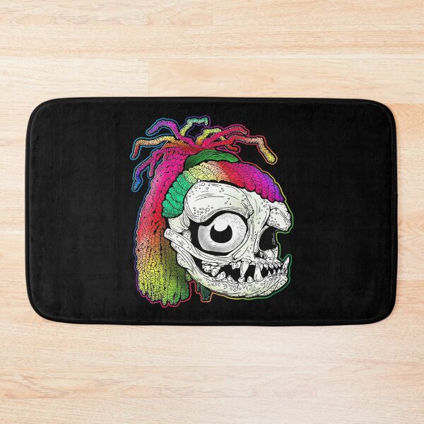 Item preview, Rainbow Dreadlock Funky Skull Skeleton designed and sold by iduzarts.