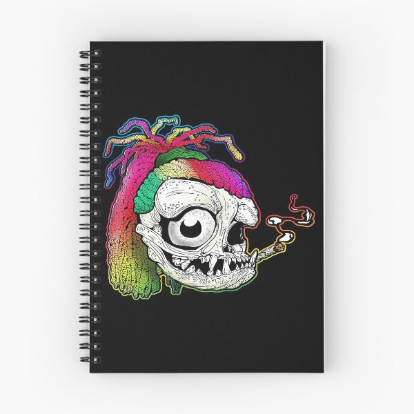 Item preview, Rainbow Dreadlock Funky Skull Skeleton Smoking designed and sold by iduzarts.