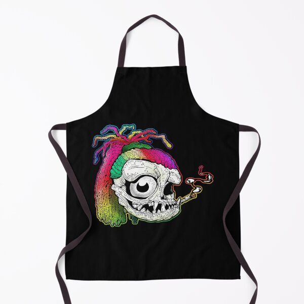 Item preview, Rainbow Dreadlock Funky Skull Skeleton Smoking designed and sold by iduzarts.