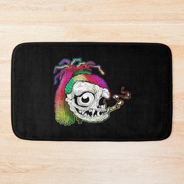 Item preview, Rainbow Dreadlock Funky Skull Skeleton Smoking designed and sold by iduzarts.