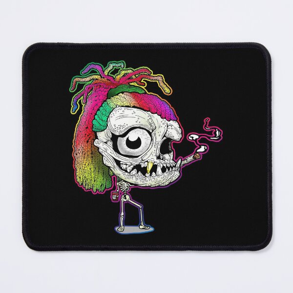 Item preview, Rainbow Dreadlock Funky Skull Skeleton Smoking with body designed and sold by iduzarts.
