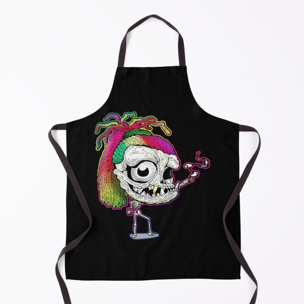 Item preview, Rainbow Dreadlock Funky Skull Skeleton Smoking with body designed and sold by iduzarts.